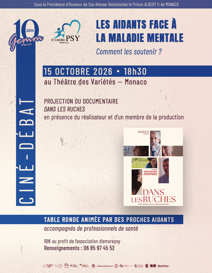 Ciné débat : les aidants face à la maladie mentale, le 15 octobre 2026 à 18h